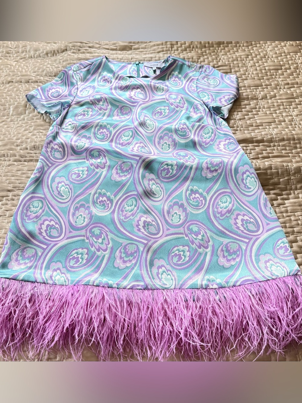 LIKELY Jade Lavender Multi Printed Marullo Dress Size 6